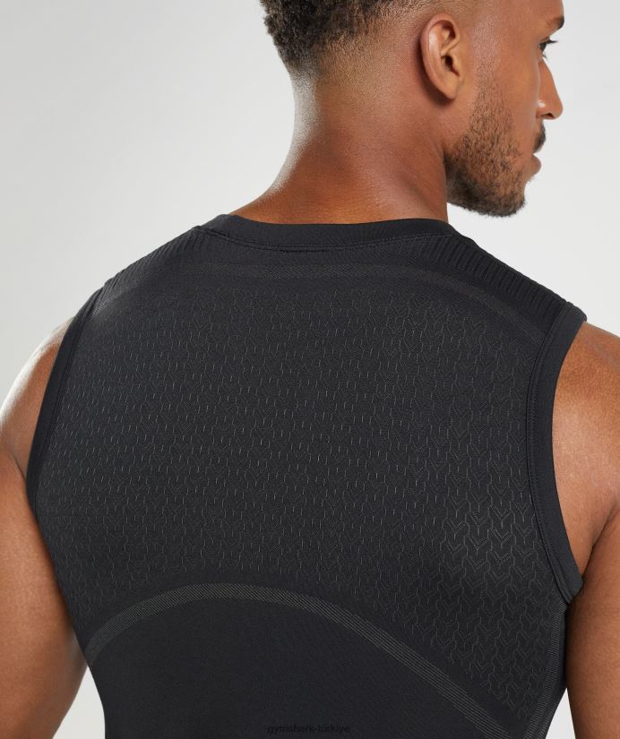 315 dikişsiz tank erkeklerGymshark siyah 02H048911