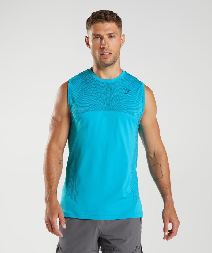 apeks dikişsiz tank erkeklerGymshark köpekbalığı mavisi/atlantik mavisi 02H048951