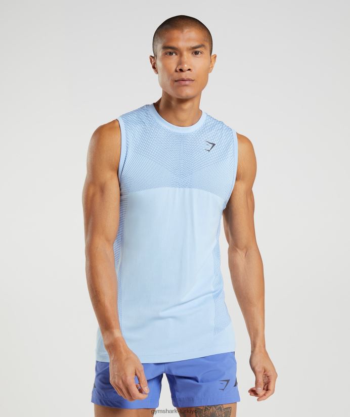apeks dikişsiz tank erkeklerGymshark keten mavisi/saray mavisi 02H048938