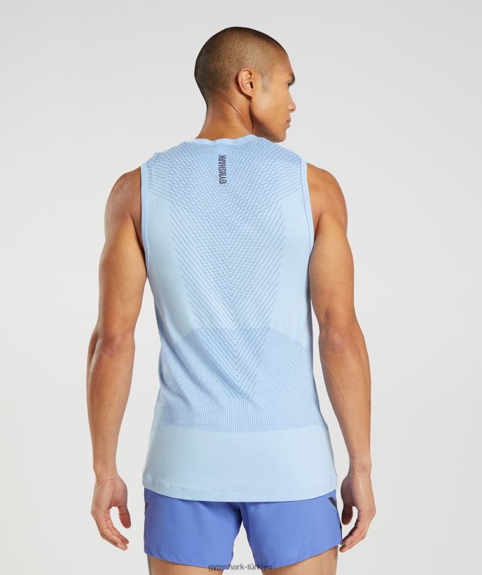 apeks dikişsiz tank erkeklerGymshark keten mavisi/saray mavisi 02H048938