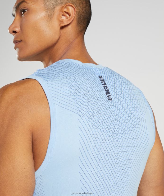 apeks dikişsiz tank erkeklerGymshark keten mavisi/saray mavisi 02H048938