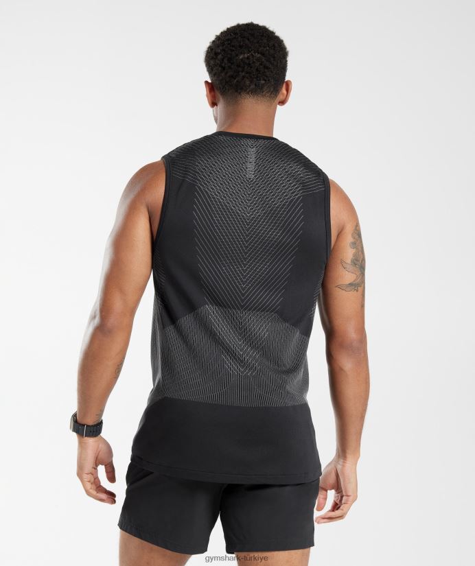 apeks dikişsiz tank erkeklerGymshark siyah/siluet grisi 02H048917