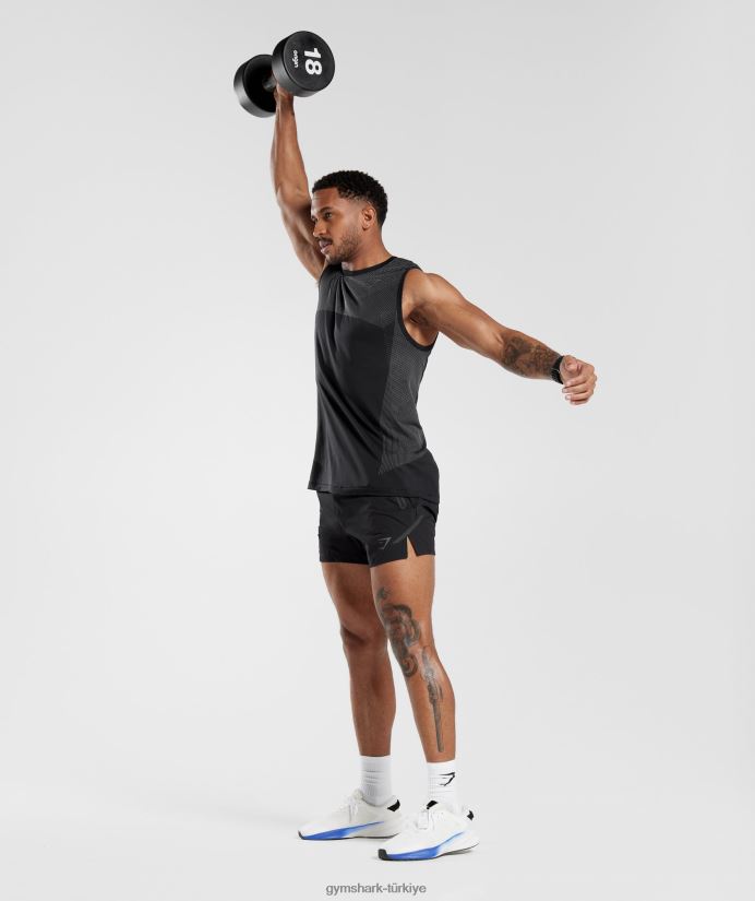 apeks dikişsiz tank erkeklerGymshark siyah/siluet grisi 02H048917