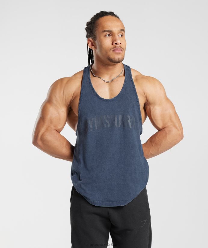 elektrikle yıkanmış kiriş erkeklerGymshark akşam mavisi 02H048983