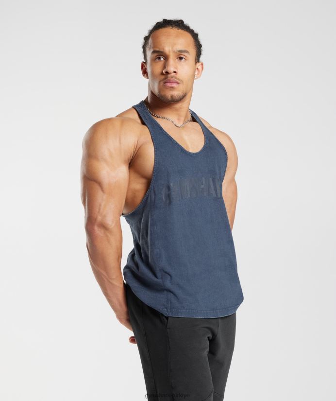 elektrikle yıkanmış kiriş erkeklerGymshark akşam mavisi 02H048983