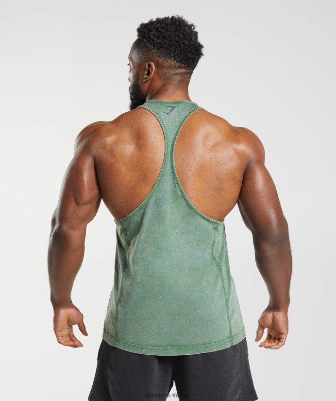 elektrikle yıkanmış kiriş erkeklerGymshark iguana yeşili 02H0481001