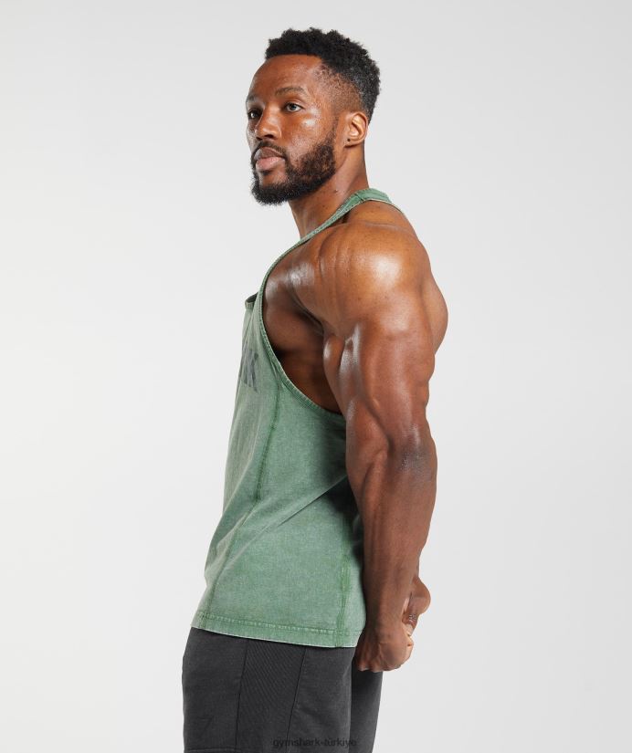elektrikle yıkanmış kiriş erkeklerGymshark iguana yeşili 02H0481001