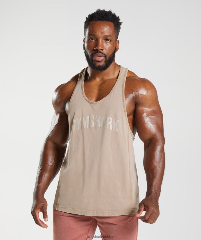 elektrikle yıkanmış kiriş erkeklerGymshark çimento kahverengi 02H0481009