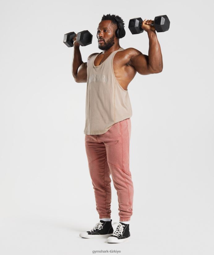 elektrikle yıkanmış kiriş erkeklerGymshark çimento kahverengi 02H0481009