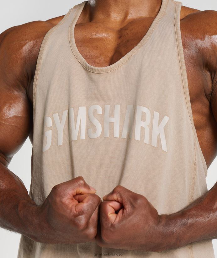 elektrikle yıkanmış kiriş erkeklerGymshark çimento kahverengi 02H0481009