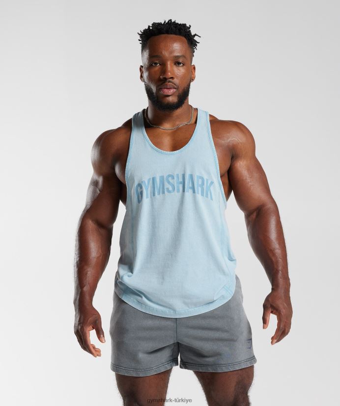 elektrikle yıkanmış kiriş erkeklerGymshark ozon mavisi 02H048982