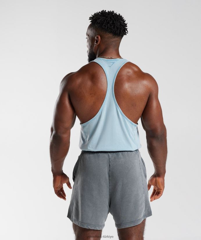 elektrikle yıkanmış kiriş erkeklerGymshark ozon mavisi 02H048982