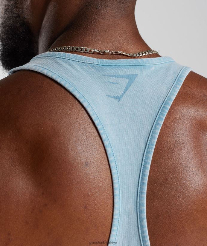 elektrikle yıkanmış kiriş erkeklerGymshark ozon mavisi 02H048982