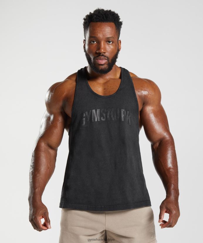 elektrikle yıkanmış kiriş erkeklerGymshark siyah 02H048977