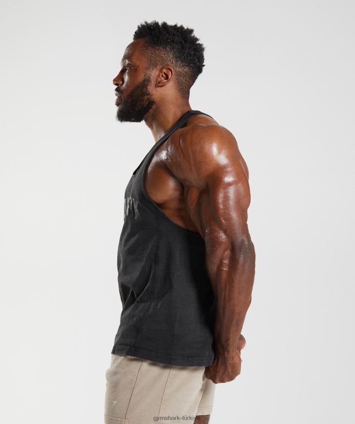 elektrikle yıkanmış kiriş erkeklerGymshark siyah 02H048977