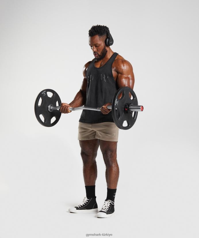 elektrikle yıkanmış kiriş erkeklerGymshark siyah 02H048977