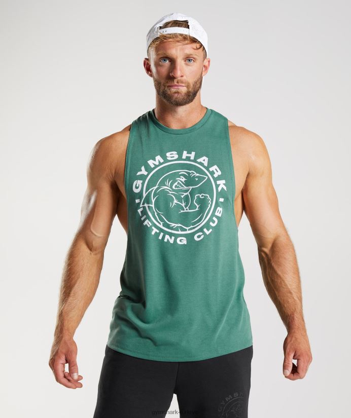 eski düşme kollu tank erkeklerGymshark Hoya yeşili 02H048960