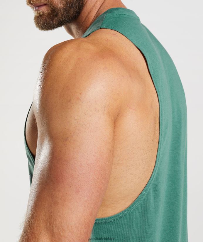 eski düşme kollu tank erkeklerGymshark Hoya yeşili 02H048960