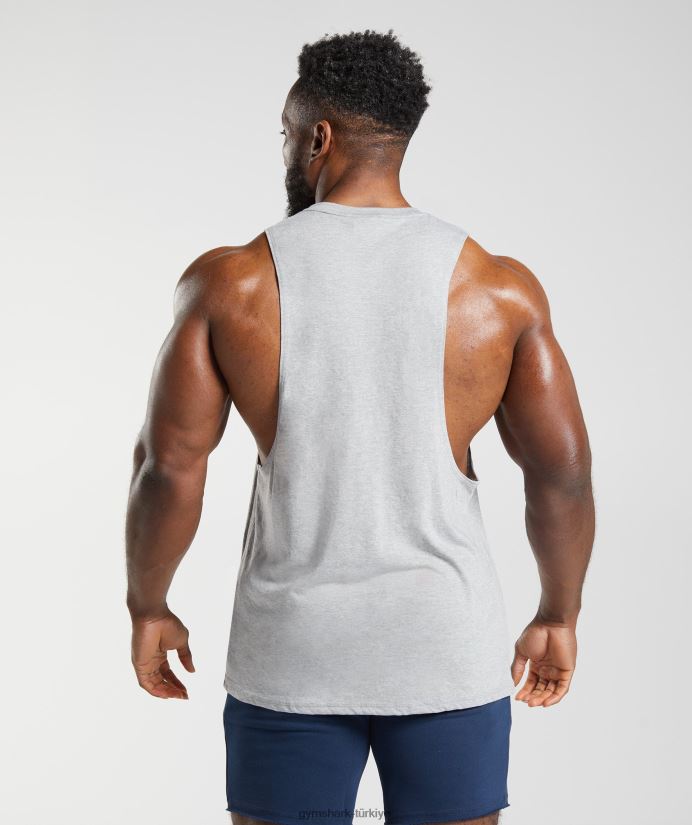 eski düşme kollu tank erkeklerGymshark açık gri çekirdekli marn 02H048952