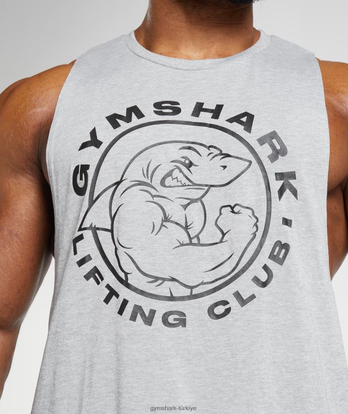 eski düşme kollu tank erkeklerGymshark açık gri çekirdekli marn 02H048952