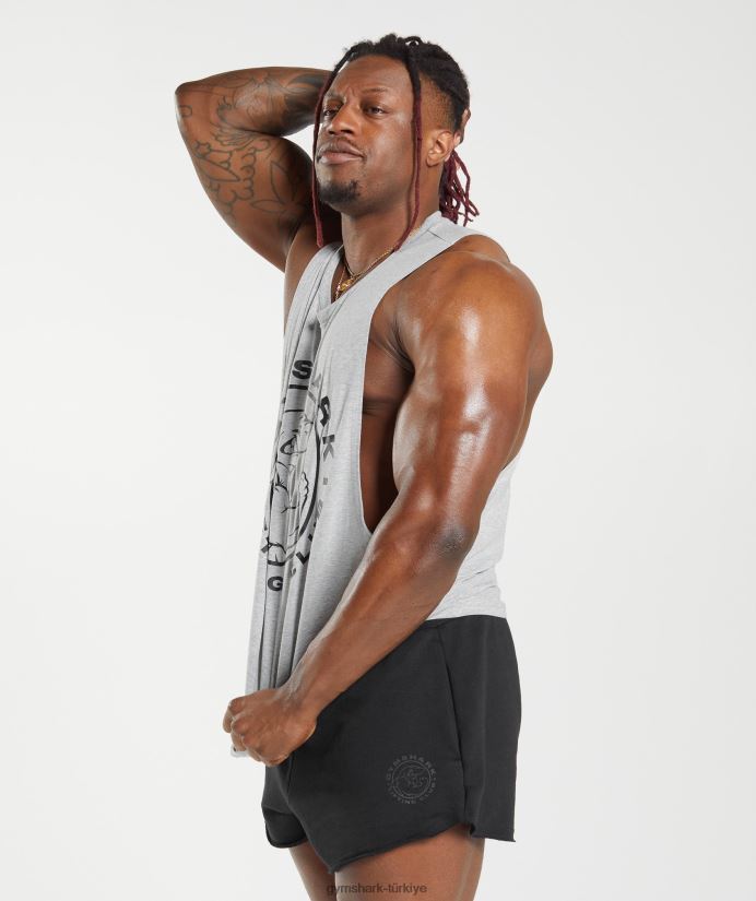 eski düşme kollu tank erkeklerGymshark açık gri marn 02H048932