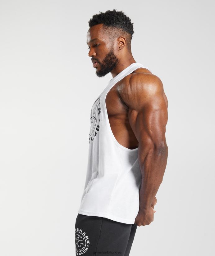 eski düşme kollu tank erkeklerGymshark beyaz 02H048935