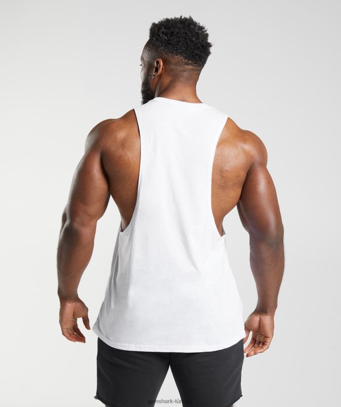 eski düşme kollu tank erkeklerGymshark beyaz 02H048935