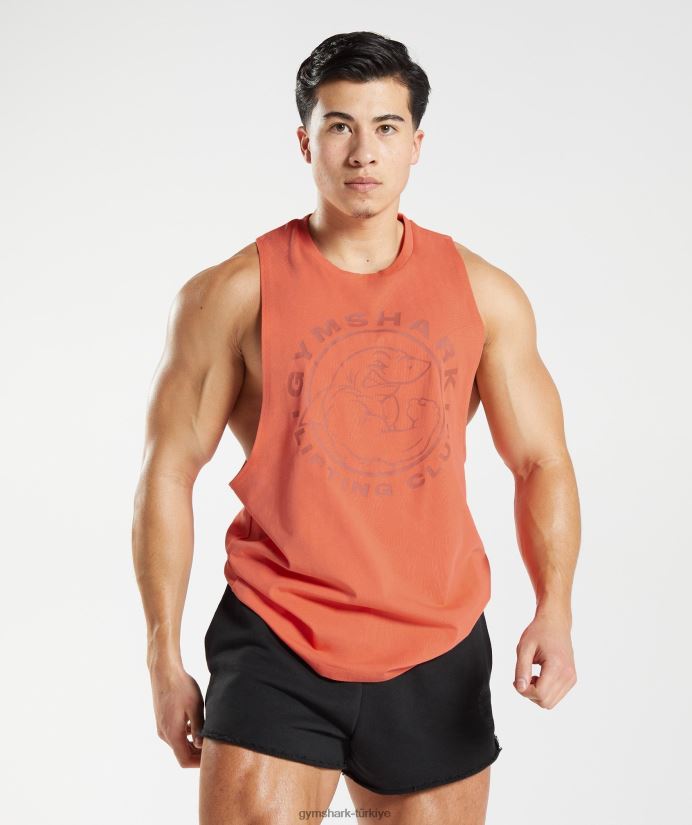 eski düşme kollu tank erkeklerGymshark havacılık turuncu 02H048959