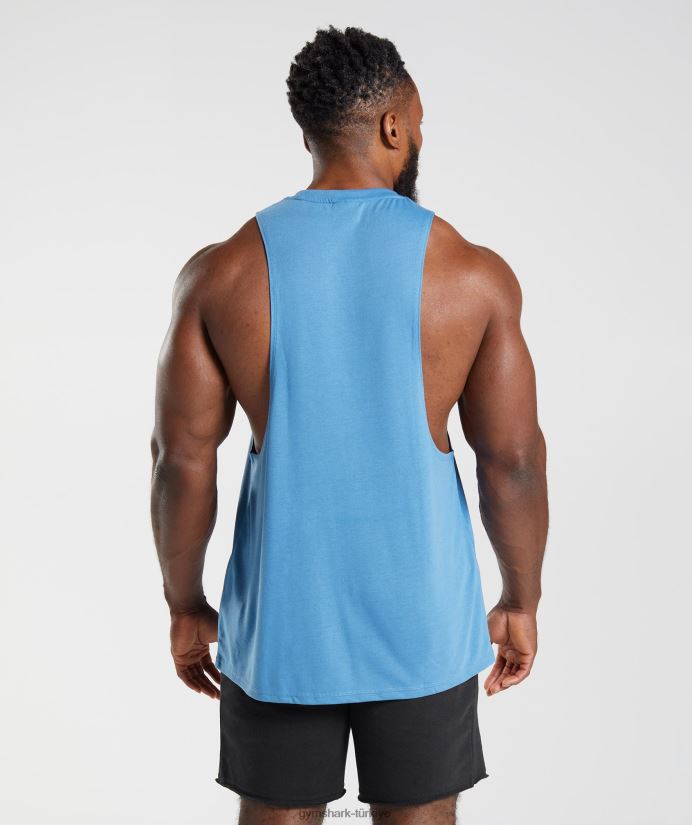eski düşme kollu tank erkeklerGymshark kıyı mavisi 02H048958