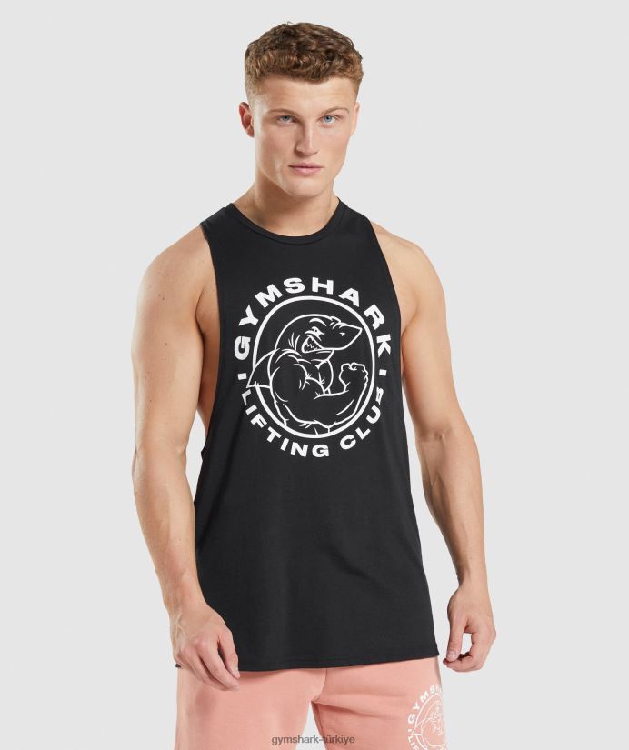 eski düşme kollu tank erkeklerGymshark siyah 02H048923