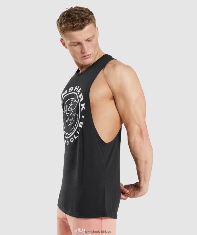 eski düşme kollu tank erkeklerGymshark siyah 02H048923