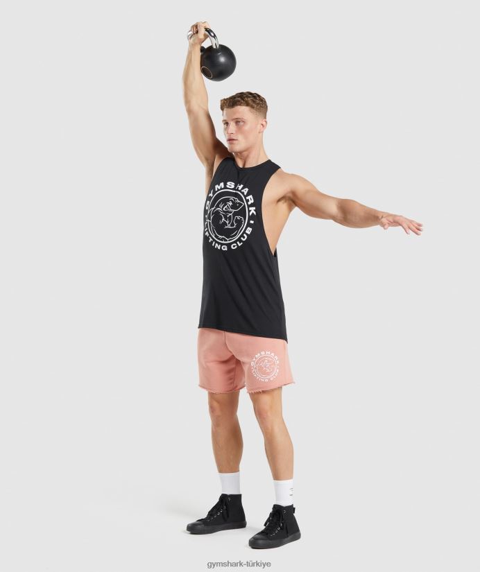eski düşme kollu tank erkeklerGymshark siyah 02H048923