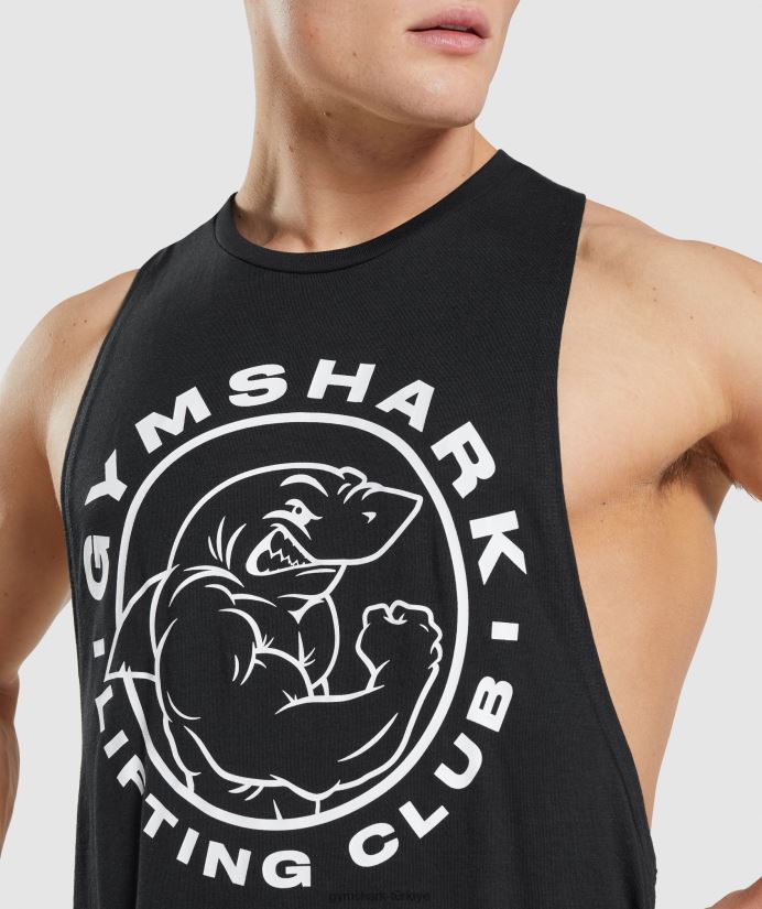eski düşme kollu tank erkeklerGymshark siyah 02H048923