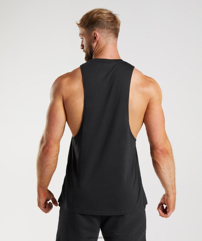eski düşme kollu tank erkeklerGymshark siyah 02H048944