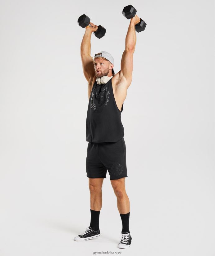eski düşme kollu tank erkeklerGymshark siyah 02H048944