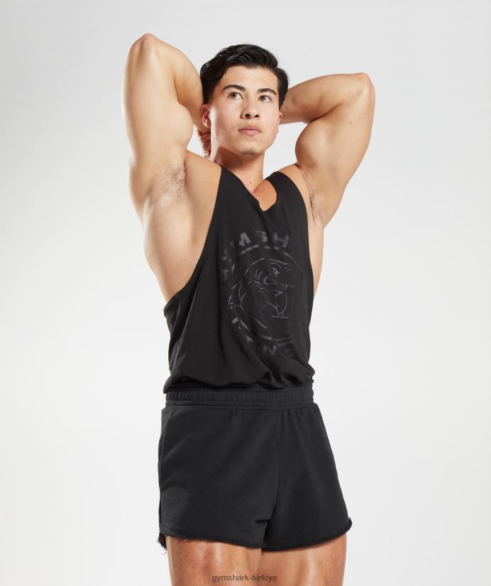 eski kiriş erkeklerGymshark siyah 02H0481019