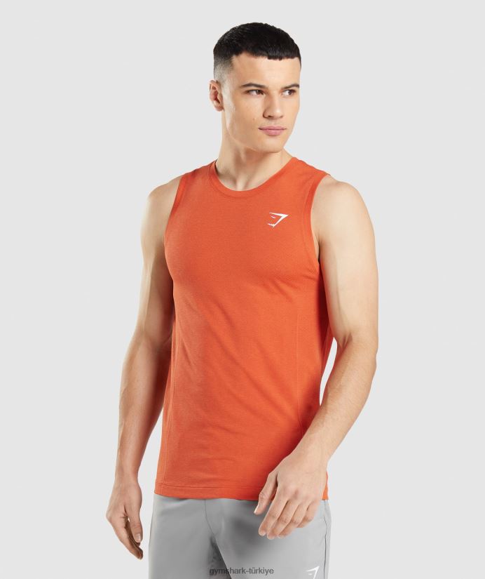 hayati dikişsiz hafif tank erkeklerGymshark papaya portakal marn 02H048900