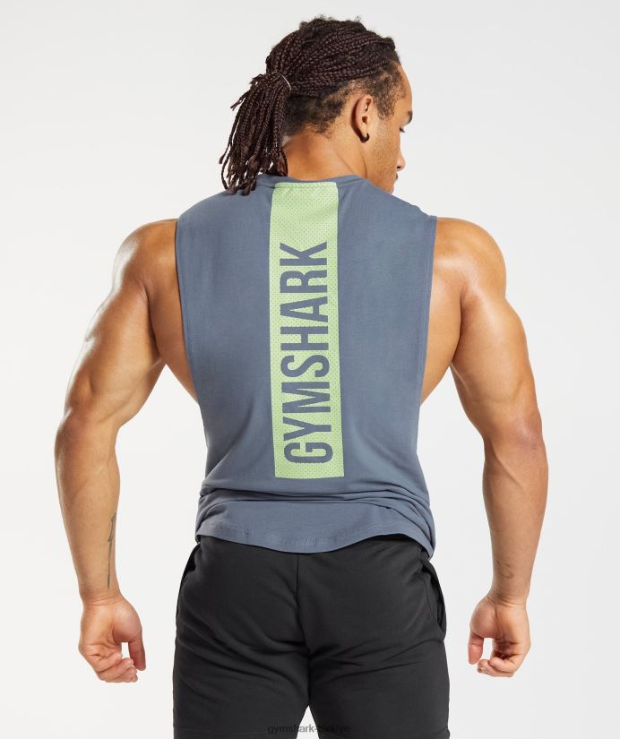 kalın açılan kollu tank erkeklerGymshark akşam mavisi 02H048907