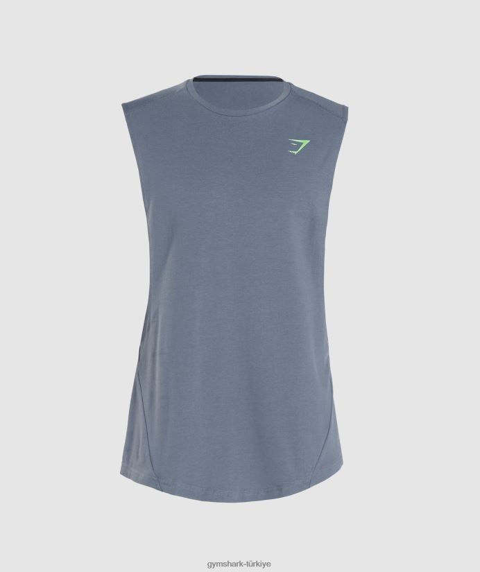 kalın açılan kollu tank erkeklerGymshark akşam mavisi 02H048907