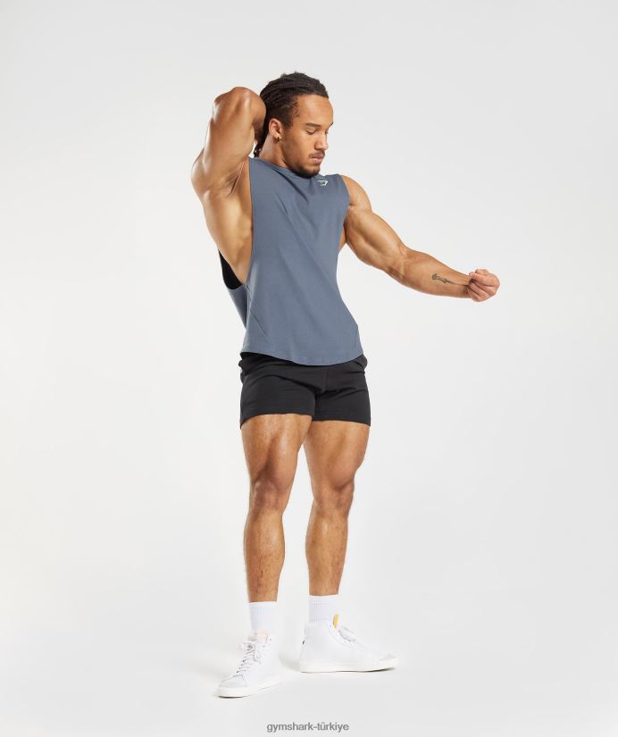 kalın açılan kollu tank erkeklerGymshark akşam mavisi 02H048907