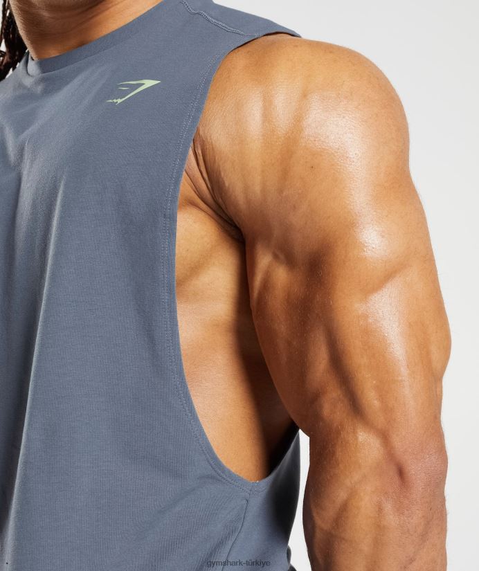 kalın açılan kollu tank erkeklerGymshark akşam mavisi 02H048907