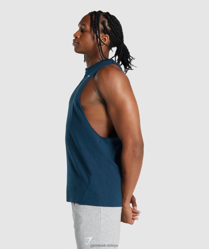 kritik 2.0 düşme kollu tank erkeklerGymshark Donanma 02H048922