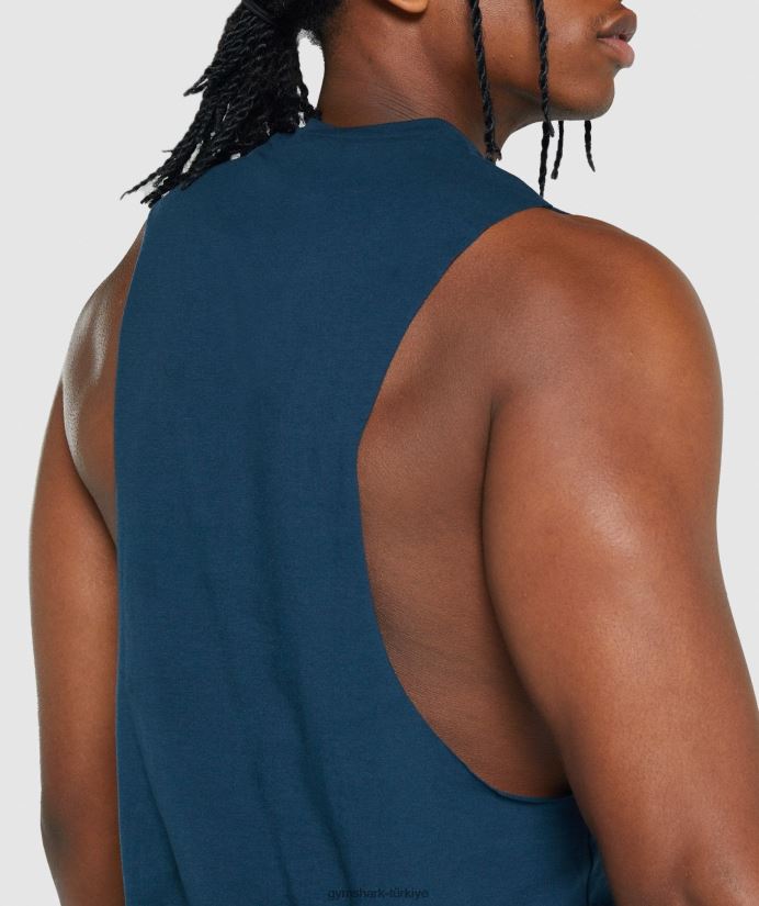 kritik 2.0 düşme kollu tank erkeklerGymshark Donanma 02H048922