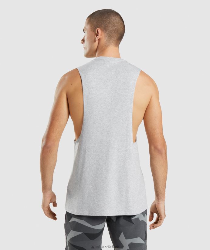 kritik 2.0 düşme kollu tank erkeklerGymshark açık gri marn 02H048887