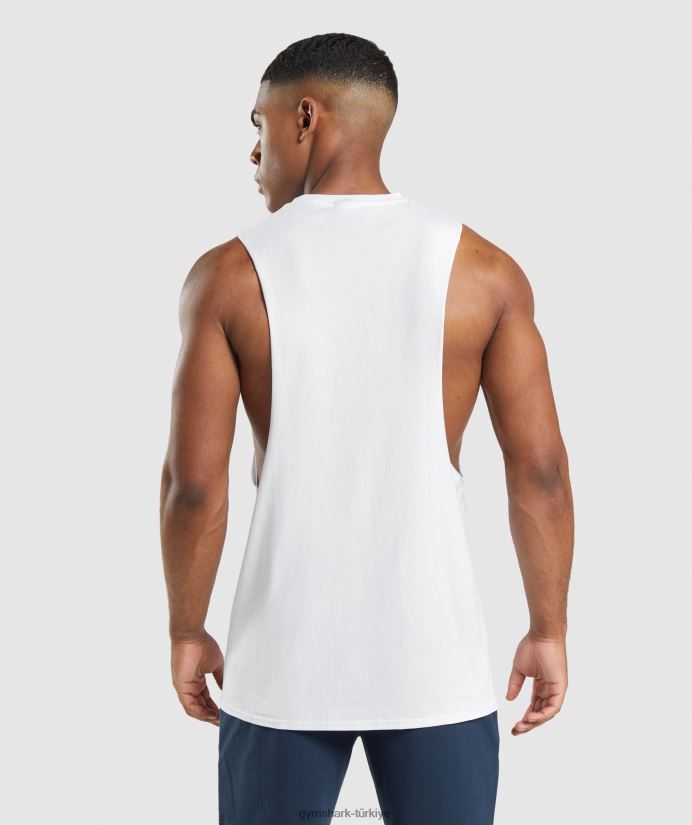 kritik 2.0 düşme kollu tank erkeklerGymshark beyaz 02H048901