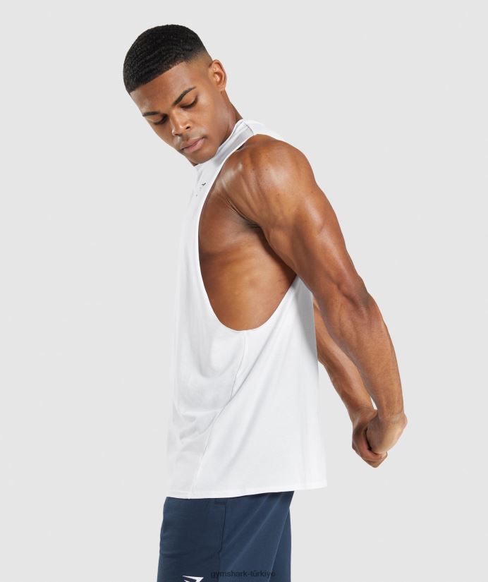 kritik 2.0 düşme kollu tank erkeklerGymshark beyaz 02H048901