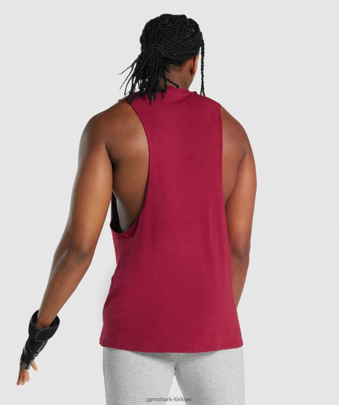 kritik 2.0 düşme kollu tank erkeklerGymshark bordo 02H048961