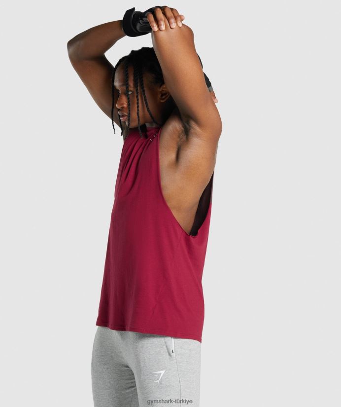 kritik 2.0 düşme kollu tank erkeklerGymshark bordo 02H048961