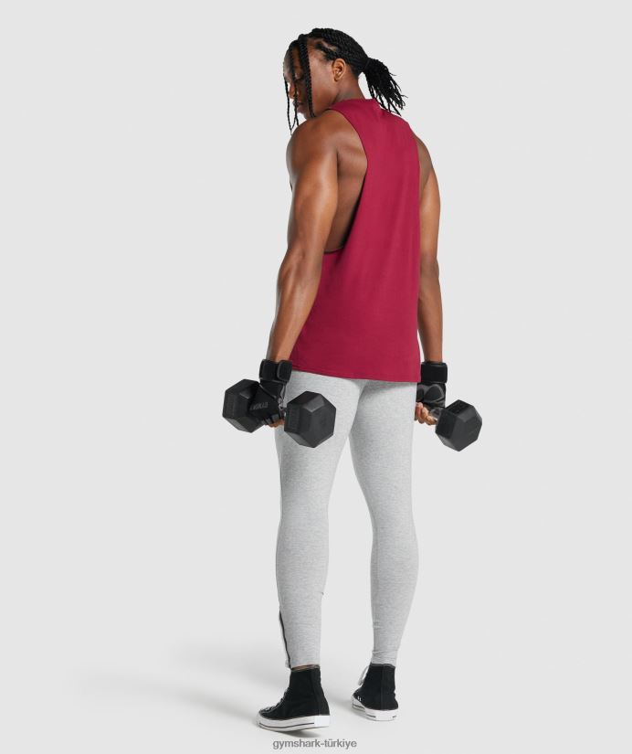 kritik 2.0 düşme kollu tank erkeklerGymshark bordo 02H048961