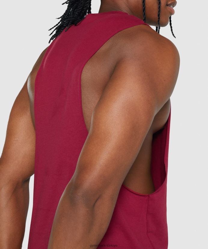 kritik 2.0 düşme kollu tank erkeklerGymshark bordo 02H048961